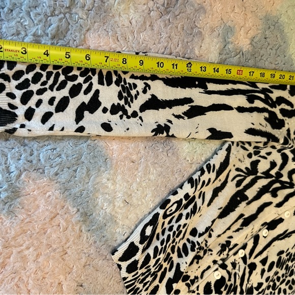Zebra cheetah print cardigan - Picture 4 of 6